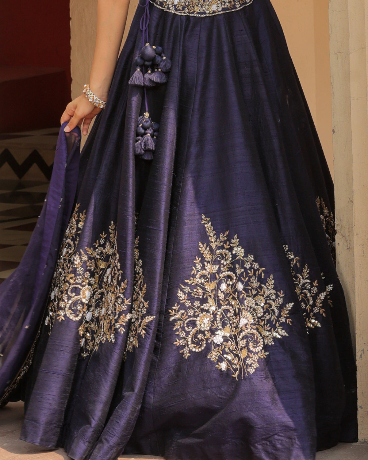 Dream Girl Royal Blue Zardoz Lehenga