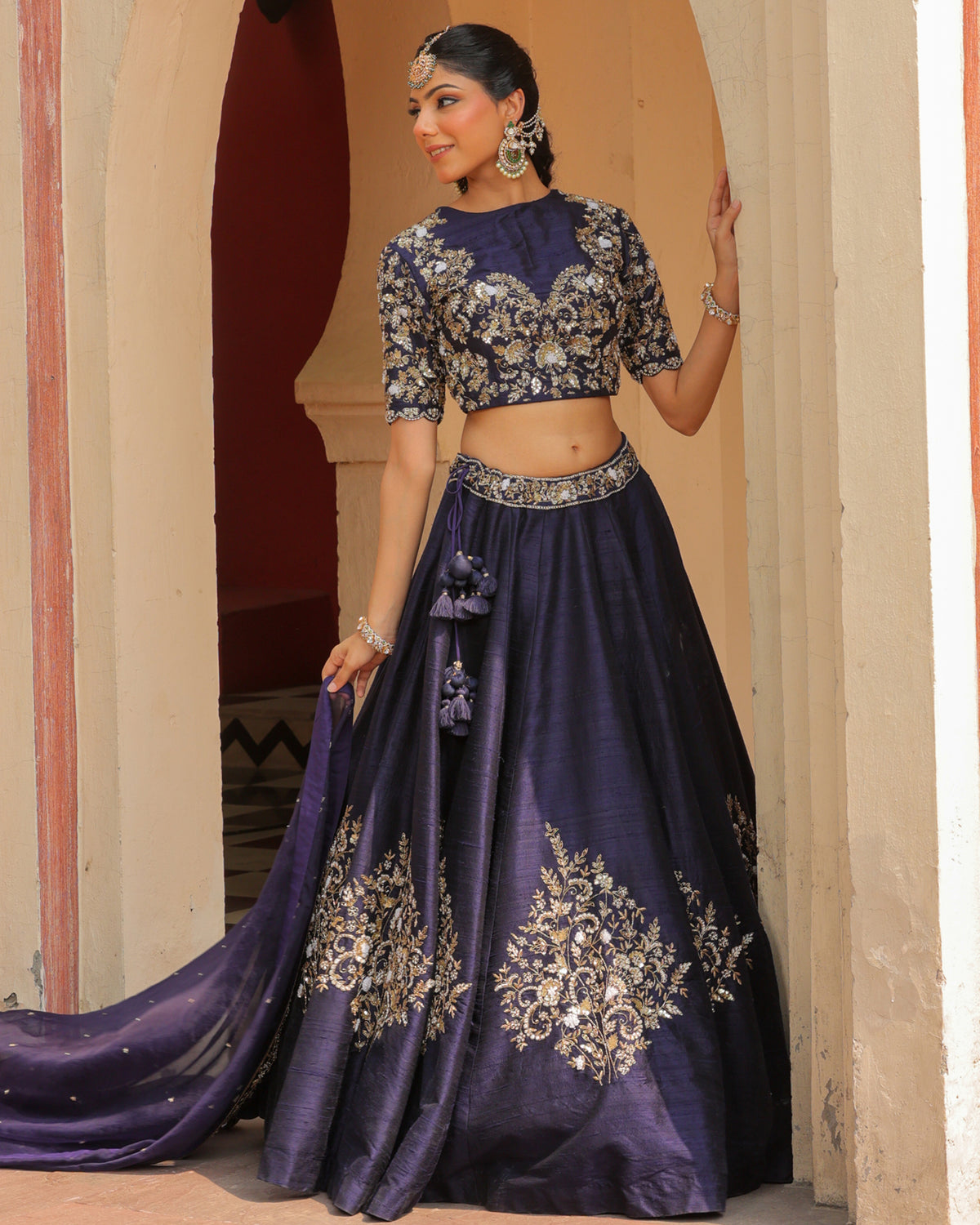 Dream Girl Royal Blue Zardoz Lehenga